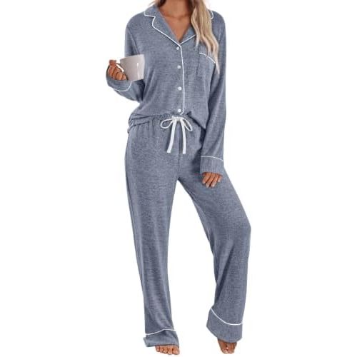 LILLUSORY Women's Long Sleeve Pajama Sets Lounge 2 pieces 2026 Fall
