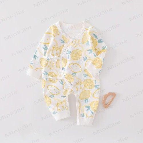 Baby Newborn Lemon Kimono Romper