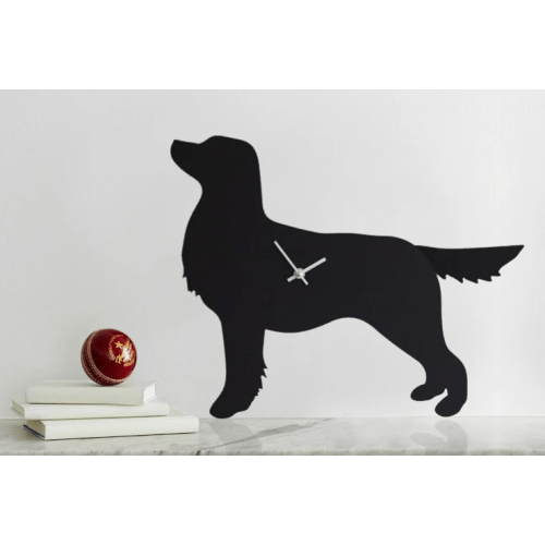 Retriever Clock with Wagging Tail - Black, Classic Finish