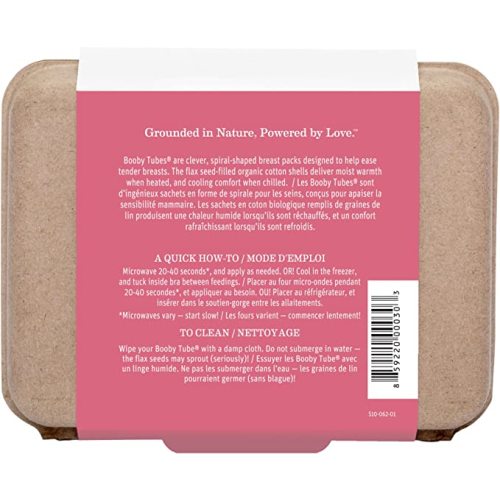Earth Mama Booby Tubes | Gel-Free Hot & Cold Compress Nursing Packs for Breastfeeding & Tender Breasts, 4.2-Ounce