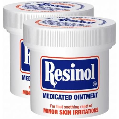 Resinol Medicated Ointment For Itch Relief And Protection Of Skin Rashes and Irritations,3 Ounce Jar,(Pack of 2)