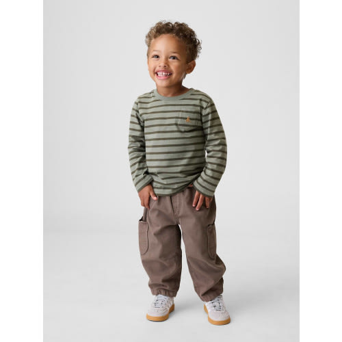 Baby & Toddler Pull-On Bear Pocket Barrel Jeans