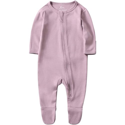 O2 BABY Baby Boys Girls Organic Cotton Zip-Front Sleeper Pajamas, Footed Sleep 'n Play