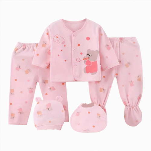 XZNPDUCQ 5Pcs Preemie Unisex Baby Boy Girl Cotton Layette Outfit Set Baby Cotton Clothes Suit for tosize Essentials and Accessories Gifts Layette Set