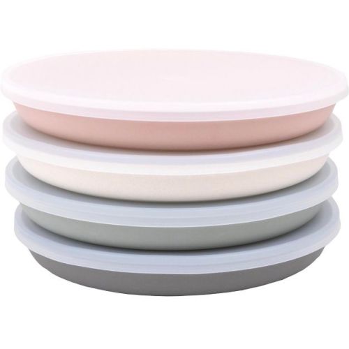 WeeSprout Bamboo Plates, Kid-Sized Bamboo Kids Plates, Dishwasher Safe Bamboo Plate for Kids, 4 pack