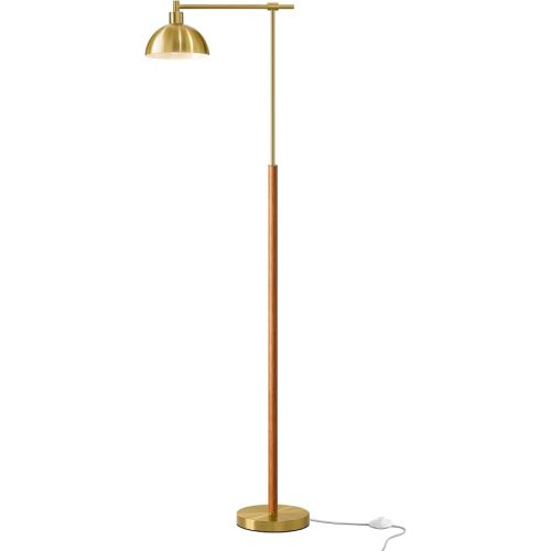 Real Wood Floor Lamps for Living Room Bedroom 64" Mcm Lamp with Foot Switch
