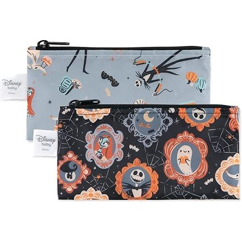 Bumkins Unisex Kid's Disney, E2 Nightmare Before Christmas-Sm, Snack Bag-2pk