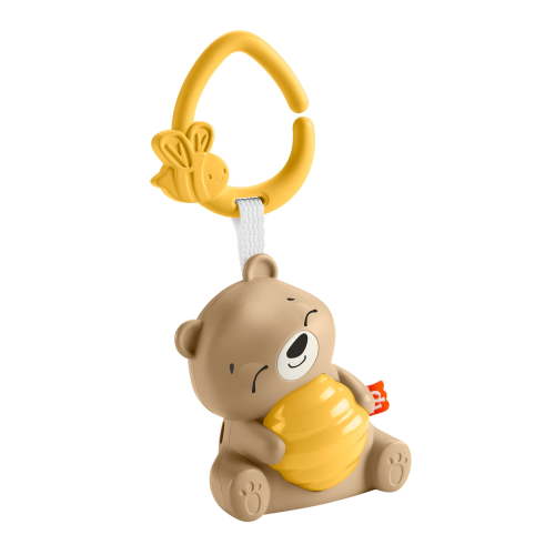 Fisher-Price Beary Soothing Portable Baby Infant Sound Machine with Customizable Timer, Brown