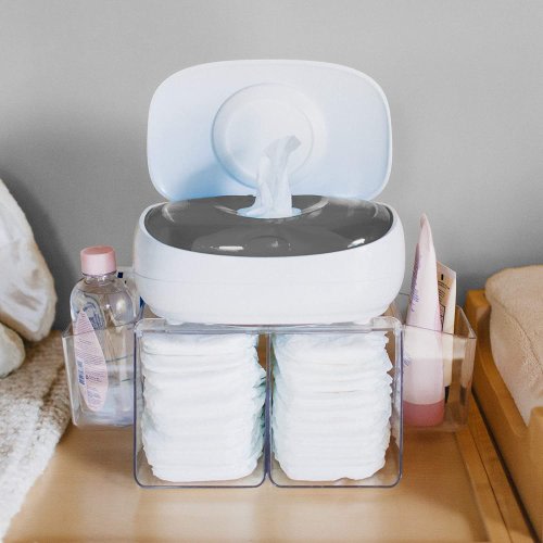 Babies Clear Changing Station Organizer Bins & Diaper Holder