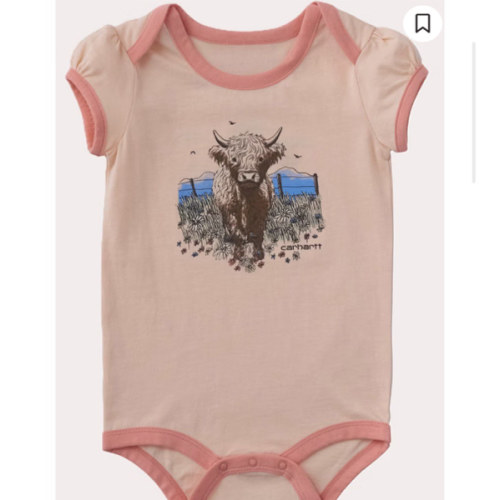 Carhartt Infant Girls' Highland Cow Onesie