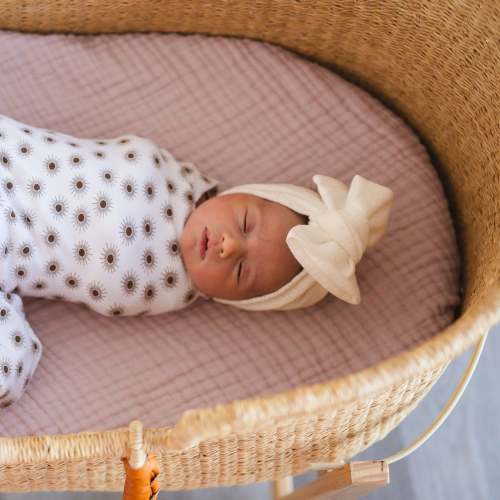 White Pointelle Baby Headband | Harper + Remi