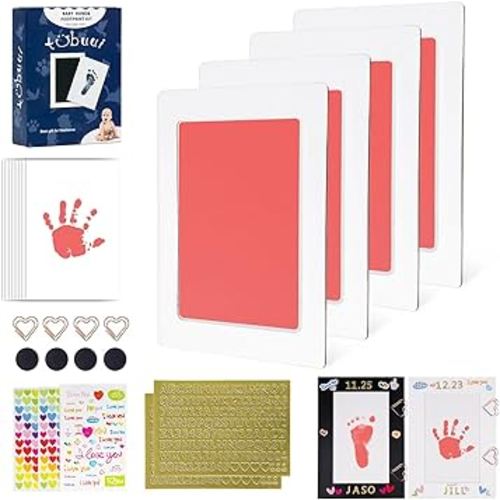 Inkless Baby Hand and Footprint Kit,Clean Touch Ink Pad for Baby Footprint Kit,No Mess Dog Paw Print Kit,DIY Footprint Ink for Baby Keepsake Gifts for Boys and Girls