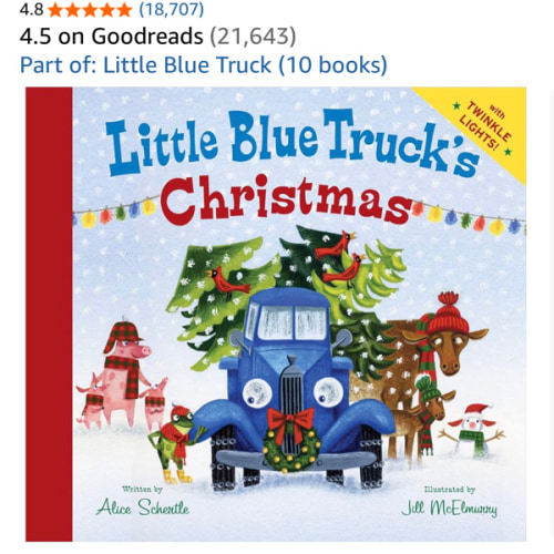 Little Blue Truck's Christmas: A Christmas Holiday Book for Kids