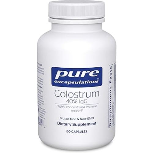Pure Encapsulations Colostrum | 40% IgG Highly Concentrated Immune Support | 90 Capsules