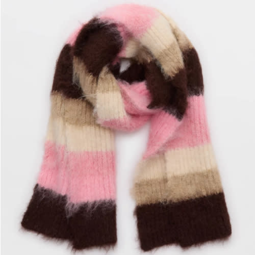 Aerie Fuzzy Stripe Scarf