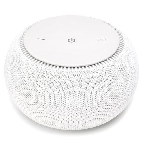 SNOOZ Pro - Smart White Noise Machine & Travel Case - Real Fan Inside, Non-Looping White Noise, Adjustable Tone & Volume - App-Based Remote Control & Sleep Timer (Cotton)