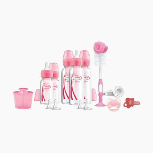 Options+ Narrow Bottle Infant Starter Gift Set - Pink