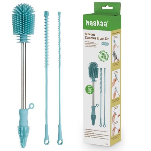 Haakaa Silicone Cleaning Brush Kit Mist Blue