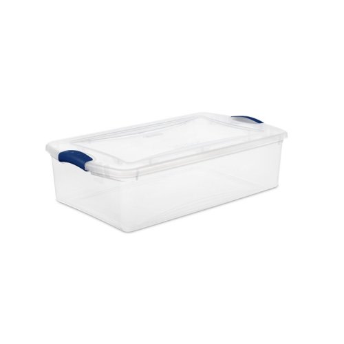 Sterilite Plastic 32 Qt. Latch Box Stadium Blue
