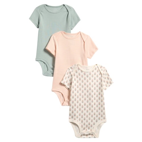 Pack of 3 Assorted Organic Cotton Bodysuits