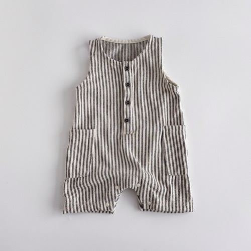 Baby Newborn Striped Sleeveless Romper