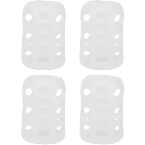 Silicone Baby Bottle Covers 4Pcs, Heat-Resistant Sleeves for Glass Bottles/Coffee Mugs, Non-Slip Grip & Baby Essentials for Newborn Parents Home Office Outdoor