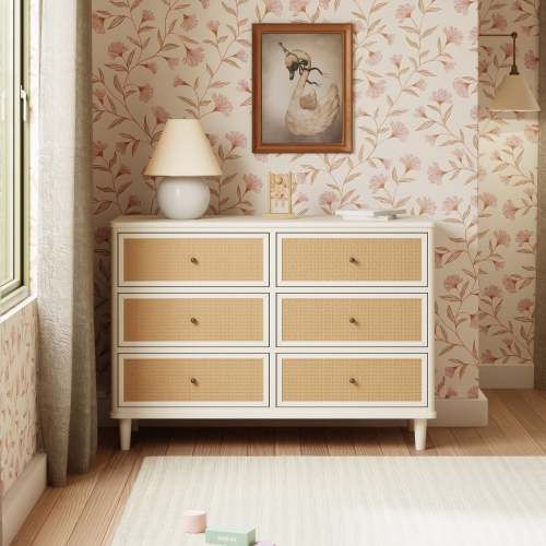 Namesake Marin with Cane 6 Drawer Assembled Dresser (49")