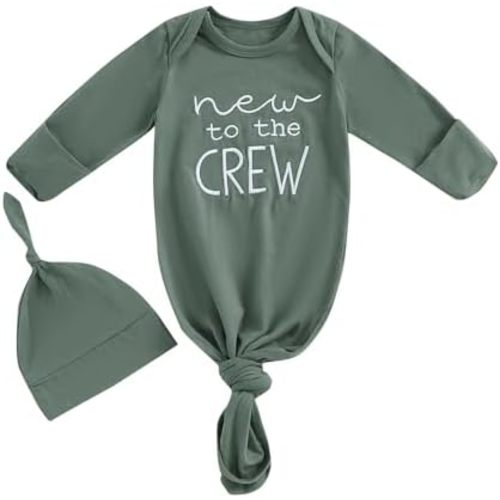 Ayalinggo Newborn Sleeper Gown Baby Boy Girl Football Outfit Infant Nightgown Sleeping Bag Sleepwear Pajamas