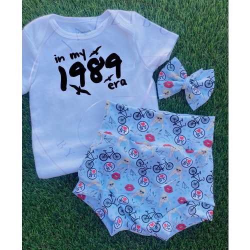 Baby Bummies, first birthday set , baby clothing sets, Bummies, custom kids clothing, popstar Bummies, 80s Bummies, baby birthday photos