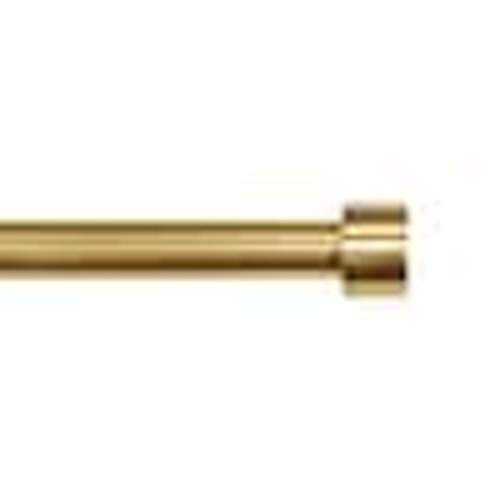 StyleWell 66 in. - 120 in. Telescoping 3/4 in Single Curtain Rod Kit in Gold with Cap Finial UGD1201906V02