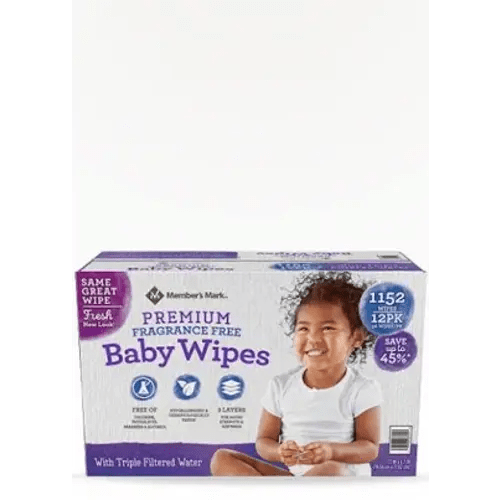 members mark fragrance free diaper wipes