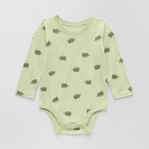 Okie Dokie Baby Boys Round Neck Long Sleeve Bodysuit