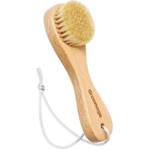 Laundry Stain Brush, Laundry Brush for Stains on Clothes, Dorm Room Essentials for College Students, Natural Boar Bristle Cleaning Brush, Fabrics Cleaning Brush for Clothes Without Damage