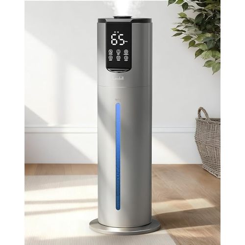 8L Humidifiers for bedroom, Humidifiers large room up to 500 sq ft, Easy to Clean Humidifier with Washable Parts, Ultrasonic Cool Mist Humidifier for Home Plants Baby Nursery Office, Grey