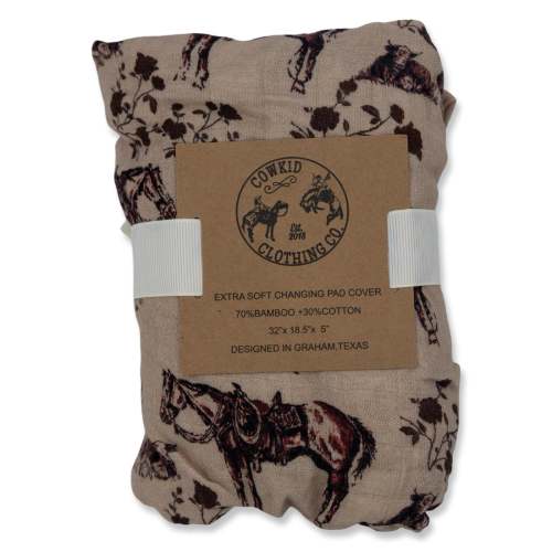 Prairie Rose Bamboo Muslin Changing Pad Cover – Cowkid Clothing Company
