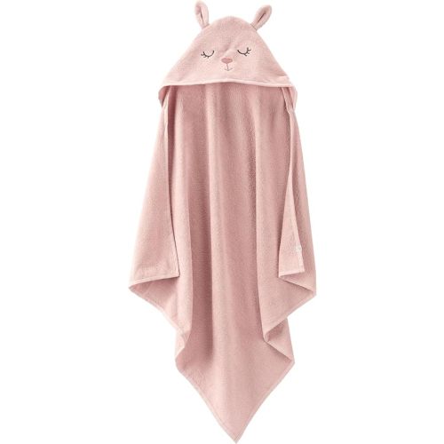 Little Planet by Carter's Baby Organic Cotton Bath Towel, Dusty Rose, OSZ