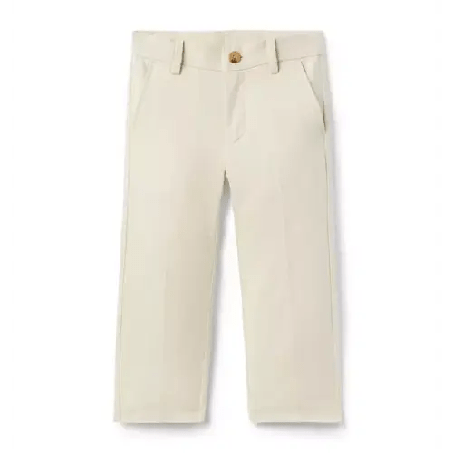 Boy Light Khaki The Linen-Cotton Suit Pant by Janie and Jack