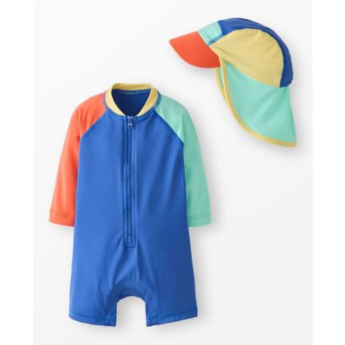 Baby Colorblock Rashguard & Swim Hat Set
