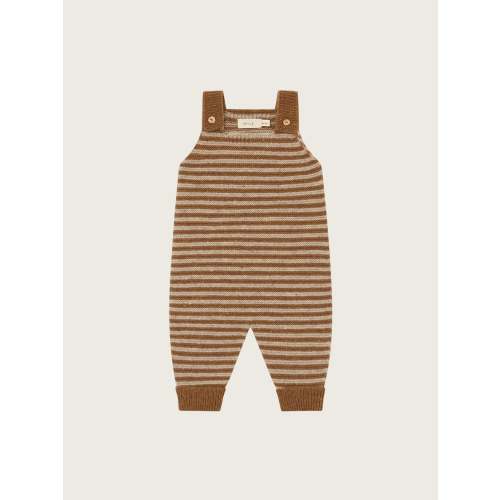 Chestnut Stripes Wool Salopettes