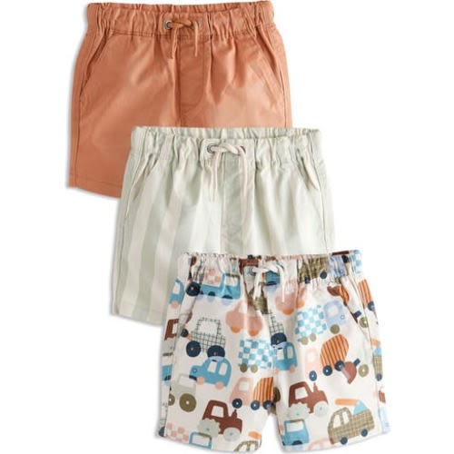 Kids' Set of 3 Assorted Cotton Shorts, 2-3Y