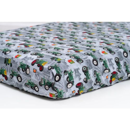 Oliver Tractor Logo Crib Sheet, Gray