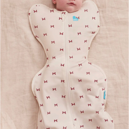 Swaddle Up™ 1.0 TOG Cotton Cream Bows