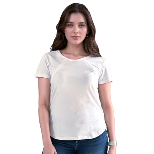 Premium Cotton Nursing Top for Breastfeeding - Comfortable, Stylish T-Shirt with Hidden Zippers
