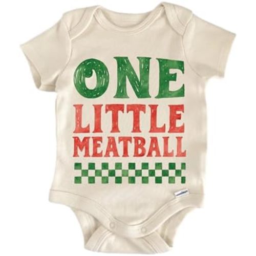 One Meatball Birthday Italian - Baby Boy Girl Clothes Bodysuit Funny Cute