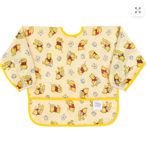 Winnie The Pooh Hunny Pot Sleeved Bib for Baby 6-24 mos | Bumkins