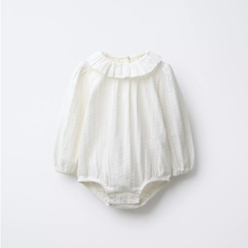 EMBROIDERED FAGOTING BODYSUIT - Ecru | ZARA United States