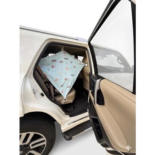 Multi-Use Car Window Shade for Babies & Toddlers, Can be Used as a Nursing Cover and Car Seat Cover, Newborn Essentials, Expecting Mothers and Infants Must Have, Travel Essentials