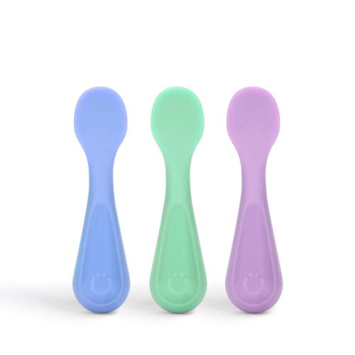 Ubbi Silicone Toddler Training Spoons, Baby, Silicone Flatware Sets, 3 Pack