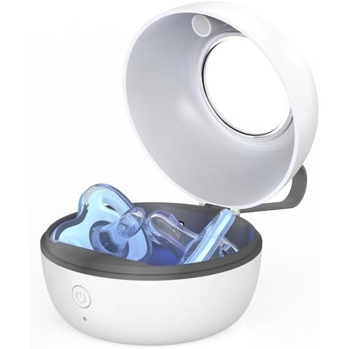 StarWin Portable Pacifier Sanitizer On The Go, Newborn Pacifier Holder, Mini Pacifier Storage Case for Travel, Keep's Baby's Binkies Clean (Carry-On 4-Inch)