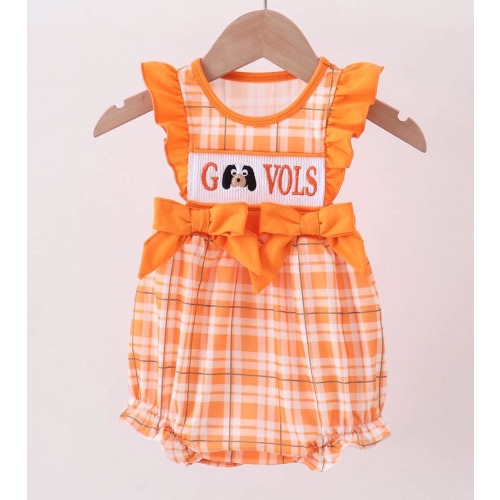 Tennessee orange smocked embroidered Bubble
